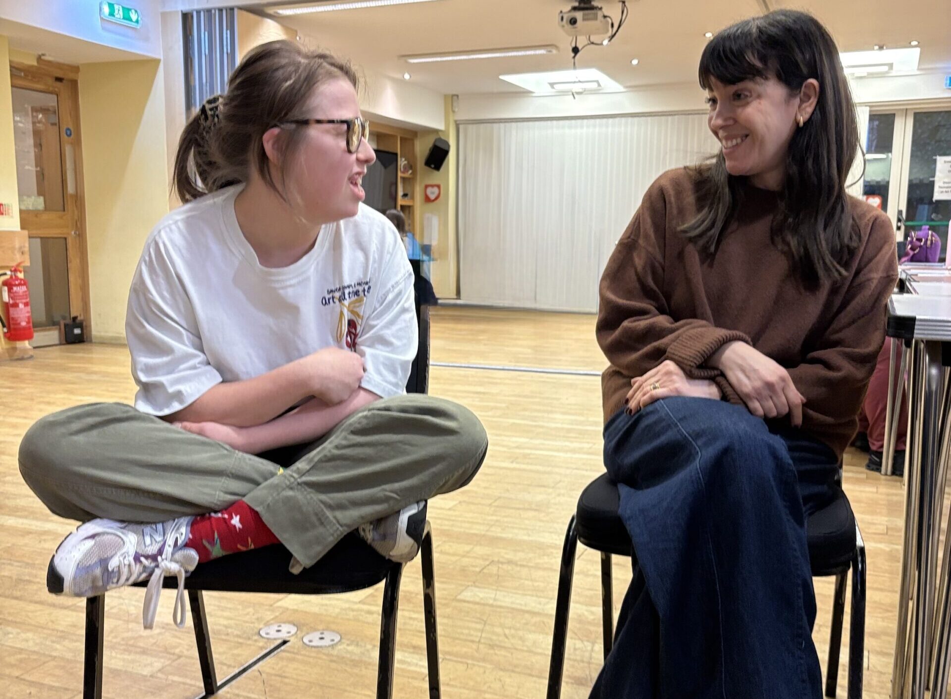Volunteers working with members at Kisharon Langdon